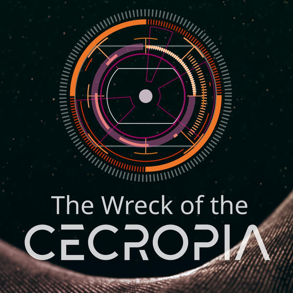 AI eye in pink, white, and orange floating in space over title